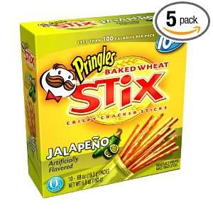 Pringles Jalapeno Stix 10 Pack, 6.8 Ounce Boxes (Pack of 5)