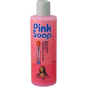   Brush/Oil/Acrylic Cleaner Pink Soap 8oz Bottle SPE 00132 65  