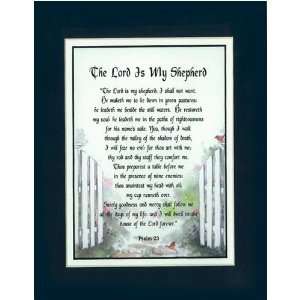  The Lord Is My Shepherd Psalm 23, 8x10 In Size. Double 