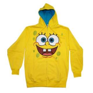    sized zip up hoodie featuring Spongebob Squarepants on the front