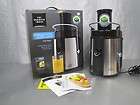THE SHARPER IMAGE STAINLESS STEEL SUPER JUICER GENTLY USED IN BOX