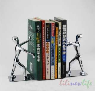 Stainless Steel Art Decor Polished Bookends  