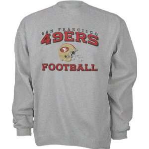   Sweatshirt Reebok NFL Grey 2009 Stacked Helmet Crewneck Sweatshirt