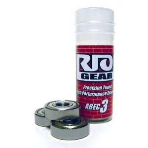  Riot Gear Bearings, ABEC3, 8 Pack, Tube Sports 