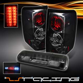 04 08 FORD F150 NEW SMOKED TAIL LIGHTS LAMPS + SMOKED 3RD LED BRAKE 