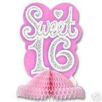 Sweet 16 16TH BIRTHDAY Party Pink Table Centerpiece NEW  
