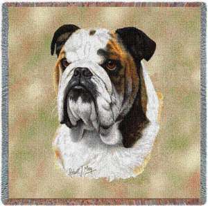 English Bulldog Tapestry Lap Throw Blanket Afghan Gift  
