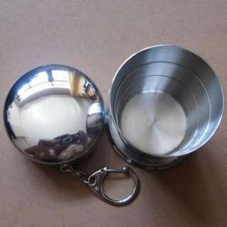 5OZ Stainless Steel Flask Three Folding Collapsible Cup  