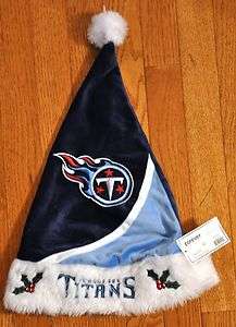 Tennessee Titans Team Logo Holiday Santa Hat NEW NFL Swoop   Adult 
