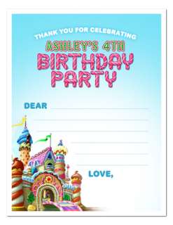 CANDYLAND Birthday Party THANK YOU NOTES  