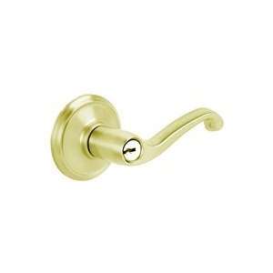  Schlage F51 605 Bright Brass Keyed Entry Flair Style Lever 