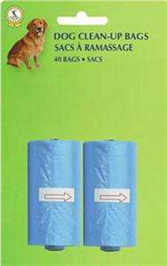 40 Dog Pet DOGGIE POOP Waste Clean Up PICK UP Bags Blue  
