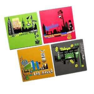   High Rollers World Tour Magnetic Coasters, Set of 4