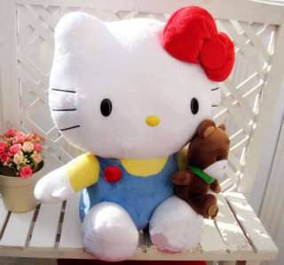 Sanrio Fancy Hello Kitty with Bear Plush Doll Toy 16H  