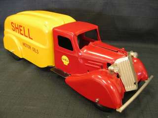 1930s Wyandotte Pressed Steel SHELL OIL Toy Truck  