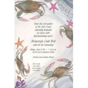 Crab Boil, Custom Personalized Oyster Or Lobster Roast Invitation, by 