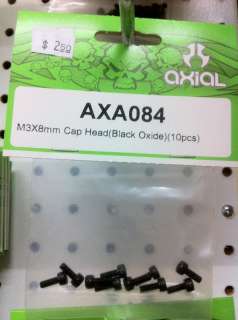 Axial AXA084 M3x8mm Cap Head Screw Black Oxide (10pcs)  