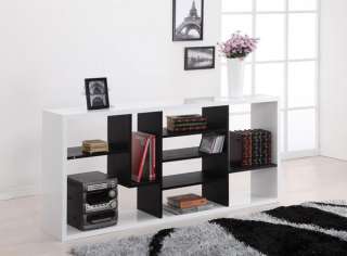 Modern White Wood Bookcase / Display Shelf  
