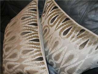 Throw pillows OSBORNE & LITTLE Cut Velvet LUCINI New Custom made PAIR 