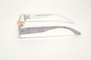   EXCHANGE A/X 231 D4G S.52 RX GLASSES WHITE GOLD METAL AUTHENTIC  