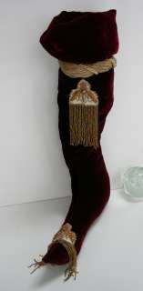 Velvet Victorian Vintage Trims Christmas Stocking  