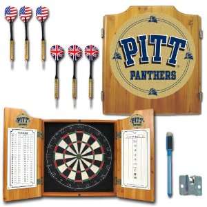  NCAA Pittsburgh dart cabinet with Darts and Board Sports 