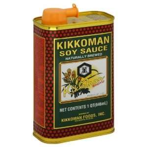 Kikkoman International, Inc., Soy Sauce, Tin, 32.00 OZ (Pack of 12 