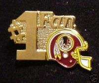 Washington Redskins Pin ~ #1 Fan ~ NFL ~ 80s vintage  