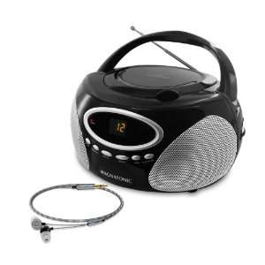  Magnasonic Portable Stereo CD Player Boombox with LED 