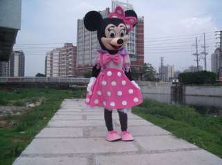 New Wedding Class Pink Minnie Mouse Mascot Costume Fancy Dress  