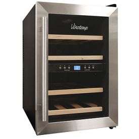   Vinotemp VT12TEDS2Z 12 Bottle Thermoelectric Dual Zone Wine Cooler