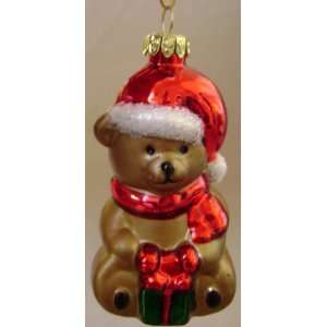  Teddy Bear Christmas Tree Ornament   3 1/4 inches tall 