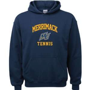  Merrimack Warriors Navy Youth Tennis Arch Hooded 