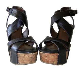 Trendy Chic X Straps Cork Platform Wedge Heel Sandal  