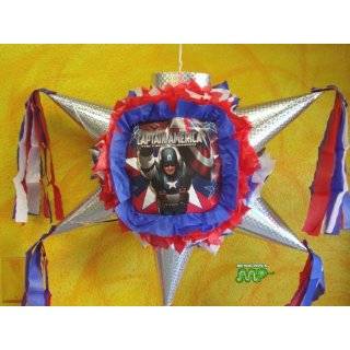 Pinata Captain America Piñata Hand Crafted 26x26x12[Holds 2 3 Lb 