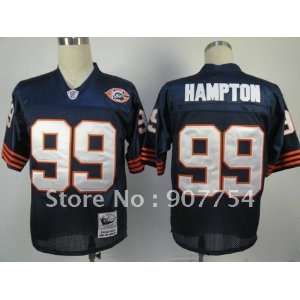 chicago bears #99 dan hampton navy blue throwback jersey chicago bears 