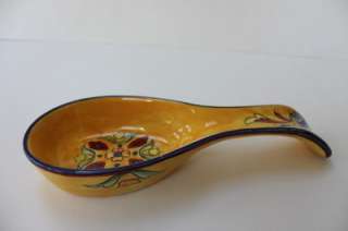 MAXCERA NEW YELLOW TALAVERA SPOON REST  