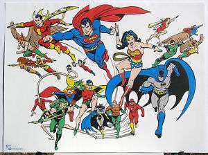 DCs GREATEST HEROES LITHOPRINT DC 75th Anniversary DC  