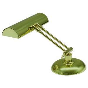   Portable Halogen Upright Piano Lamp, Polished Brass