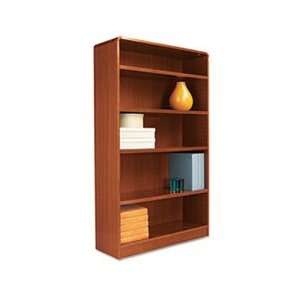  Radius Corner Wood Veneer Bookcase, 5 Shelf, 35 3/8 x 11 3 