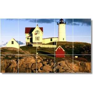 Lighthouse Photo Wall Tile Mural L021  12.75x21.25 using (15) 4.25x4 