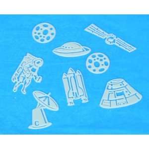  18 pc Glow in the Dark Wall Stickers   Space Exploration 