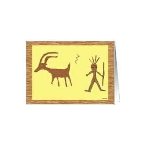  Native American Art, Petroglyph, Note Card Card Health 