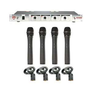   Channel VHF Wireless Hand Held Microphone System Musical Instruments