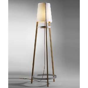 Wai Ting floor lamp   dark gray wire, white lacquered wood, 110   125V 