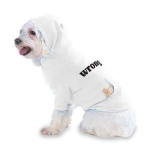  wrong Hooded T Shirt for Dog or Cat LARGE   WHITE Pet 